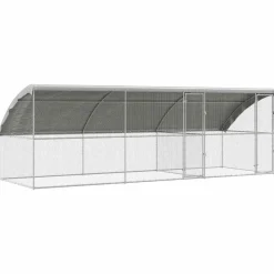 VIDAXL - Cage à poules argent 600 x 200 x 198.5 cm acier galvanisé