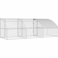 VIDAXL - Cage à poules argent 600 x 200 x 198.5 cm acier galvanisé