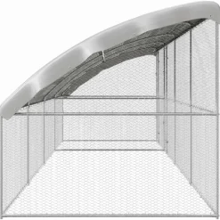 VIDAXL - Cage à poules argent 800 x 200 x 198.5 cm acier galvanisé