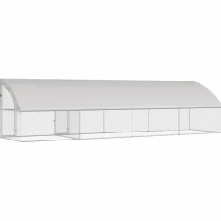 VIDAXL - Cage à poules argent 800 x 200 x 198.5 cm acier galvanisé