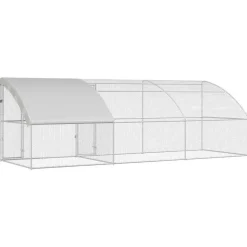 VIDAXL - Cage à poules argent 600 x 200 x 198.5 cm acier galvanisé