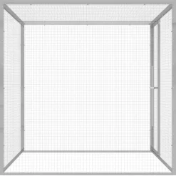 VIDAXL - Cage pour chat 1,5x1,5x1,5 m acier galvanisé