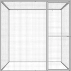 VIDAXL - Cage pour chat 1,5x1,5x1,5 m acier galvanisé