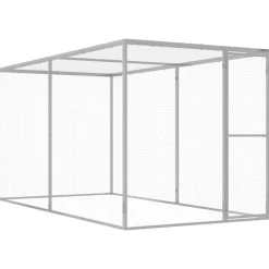 VIDAXL - Cage pour chat 3x1,5x1,5 m acier galvanisé