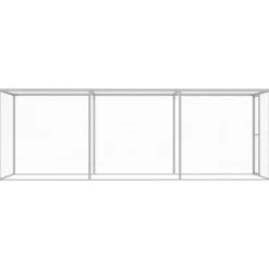 VIDAXL - Cage pour chat 4,5x1,5x1,5 m acier galvanisé