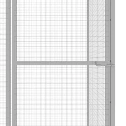 VIDAXL - Cage pour chat 4,5x1,5x1,5 m acier galvanisé