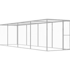 VIDAXL - Cage pour chat 6x1,5x1,5 m acier galvanisé