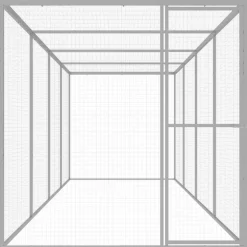 VIDAXL - Cage pour chat 6x1,5x1,5 m acier galvanisé