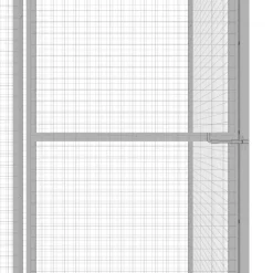 VIDAXL - Cage pour chat 6x1,5x1,5 m acier galvanisé