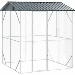 VIDAXL - Cage pour oiseaux anthracite 215 x 208 x 247 cm acier galvanisé