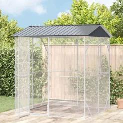 VIDAXL - Cage pour oiseaux anthracite 215 x 208 x 247 cm acier galvanisé