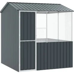VIDAXL - Cage pour oiseaux anthracite 215 x 209 x 230 cm acier galvanisé