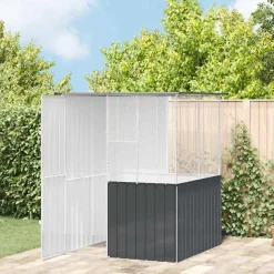 VIDAXL - Cage pour oiseaux anthracite 154 x 154 x 200 cm acier galvanisé