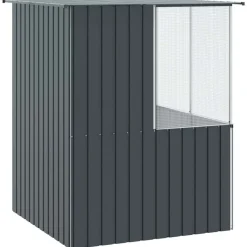 VIDAXL - Cage pour oiseaux anthracite 154 x 154 x 200 cm acier galvanisé