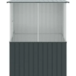 VIDAXL - Cage pour oiseaux anthracite 154 x 154 x 200 cm acier galvanisé