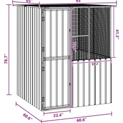 VIDAXL - Cage pour oiseaux anthracite 154 x 154 x 200 cm acier galvanisé