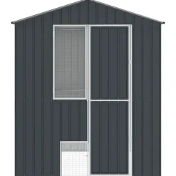 VIDAXL - Cage pour oiseaux anthracite 215 x 210 x 247 cm acier galvanisé