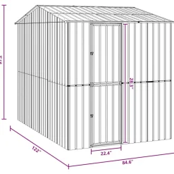 VIDAXL - Cage pour oiseaux anthracite 215 x 310 x 247 cm acier galvanisé