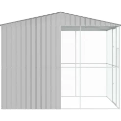 VIDAXL - Cage pour oiseaux gris 215 x 310 x 247 cm acier galvanisé