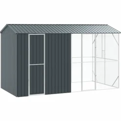 VIDAXL - Cage pour oiseaux anthracite 430 x 208 x 247 cm acier galvanisé