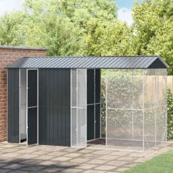 VIDAXL - Cage pour oiseaux anthracite 430 x 208 x 247 cm acier galvanisé