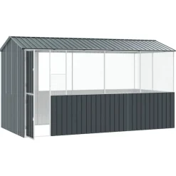 VIDAXL - Cage pour oiseaux anthracite 410 x 210 x 230 cm acier galvanisé