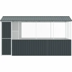 VIDAXL - Cage pour oiseaux anthracite 410 x 210 x 230 cm acier galvanisé