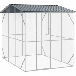 VIDAXL - Cage pour oiseaux anthracite 227 x 310 x 247 cm acier galvanisé
