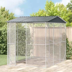 VIDAXL - Cage pour oiseaux anthracite 227 x 310 x 247 cm acier galvanisé