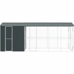 VIDAXL - Cage pour oiseaux anthracite 645 x 208 x 247 cm acier galvanisé