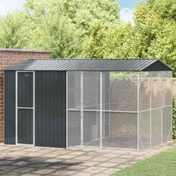 VIDAXL - Cage pour oiseaux anthracite 430 x 310 x 247 cm acier galvanisé