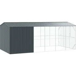 VIDAXL - Cage pour oiseaux anthracite 645 x 310 x 247 cm acier galvanisé