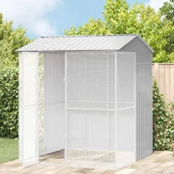 VIDAXL - Cage pour oiseaux gris 215 x 210 x 247 cm acier galvanisé