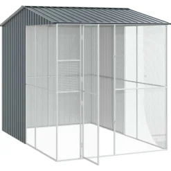 VIDAXL - Cage pour oiseaux anthracite 215 x 310 x 247 cm acier galvanisé