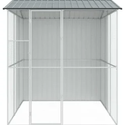 VIDAXL - Cage pour oiseaux anthracite 215 x 310 x 247 cm acier galvanisé