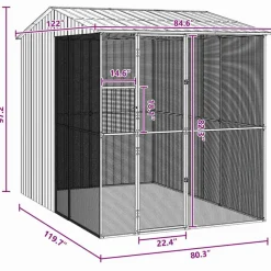 VIDAXL - Cage pour oiseaux anthracite 215 x 310 x 247 cm acier galvanisé