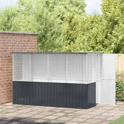 VIDAXL - Cage pour oiseaux anthracite 154 x 307 x 200 cm acier galvanisé