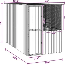 VIDAXL - Cage pour oiseaux anthracite 154 x 307 x 200 cm acier galvanisé