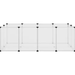VIDAXL - Cage pour petits animaux transparent 144x74x46,5 cm pp et acier