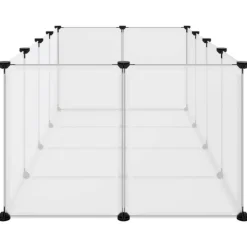 VIDAXL - Cage pour petits animaux transparent 144x74x46,5 cm pp et acier