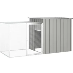 VIDAXL - Cage pour poules gris 200x91x100 cm acier galvanisé