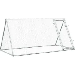 VIDAXL - Cage pour poules argenté 200x105x91 cm acier galvanisé