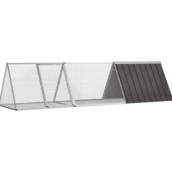 VIDAXL - Clapier anthracite 302,5x80,5x71 cm acier galvanisé