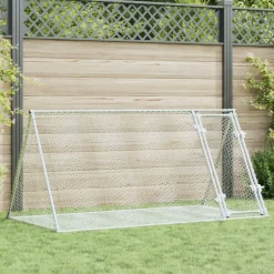 VIDAXL - Clapier argenté 200x105x91 cm acier galvanisé