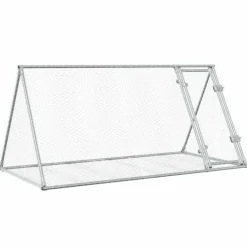 VIDAXL - Clapier argenté 200x105x91 cm acier galvanisé