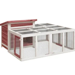 VIDAXL - Clapier moka 144x123x67,5 cm bois de pin massif