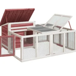 VIDAXL - Clapier moka 144x123x67,5 cm bois de pin massif