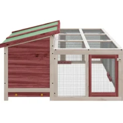 VIDAXL - Clapier moka 144x123x67,5 cm bois de pin massif