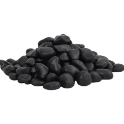 VIDAXL - Galets polis 25 kg noir 2-5 cm