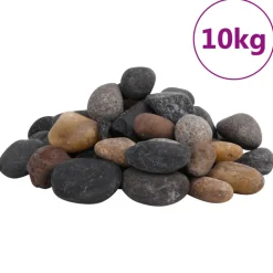 VIDAXL - Galets polis 10 kg multicolores 5-8 cm